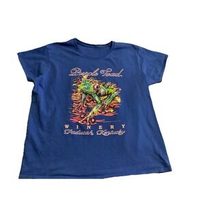 Purple Toad Winery Paducah, Kentucky T-Shirt Blue Short Sleeve Size L